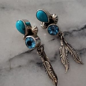 Navajo feather earrings